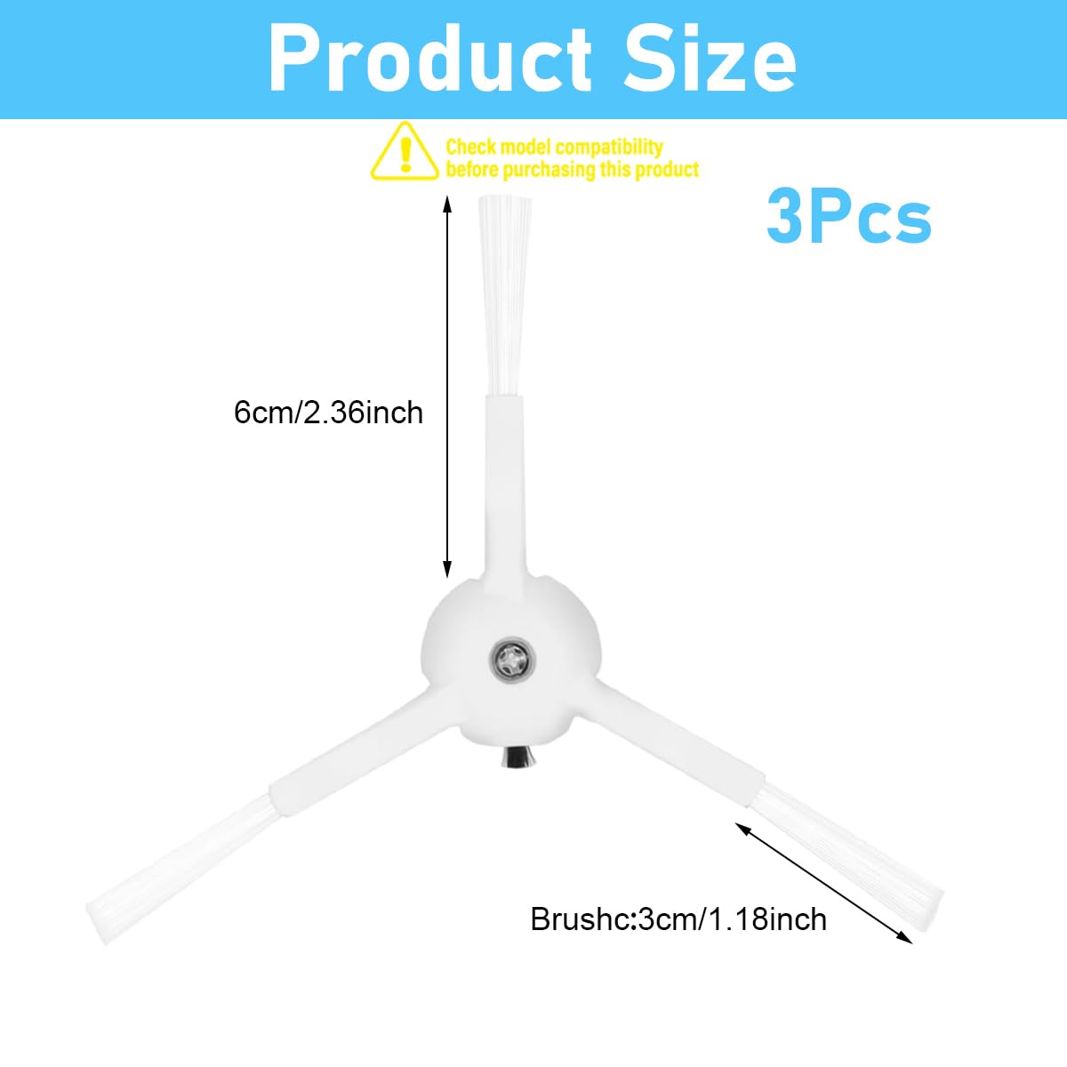 Verilux 3pcs Mi Robot Side Brushes Anti-tangle Replacement MI Robot Side Brushes for MJST1S/Mop2 Lite Vacuum Cleaner Floor Sweeper Accessories Verilux 3pcs Mi Robot Side Brushes Anti-tangle Replacement MI Robot Side Brushes for MJST1S/Mop2 Lite Vacuum Cleaner Floor Sweeper Accessories